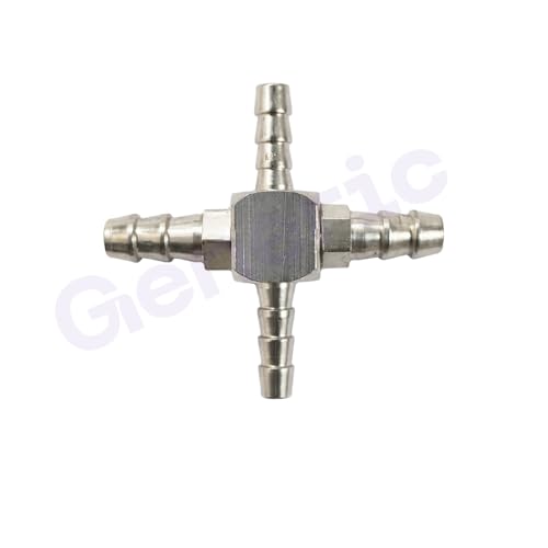 Image of Dental Chair Parts - Brass Nipple Size 4mm + 2mm Four Way Joint, Superior Quality, Compact Design, Long Service Life (Pack of 3)