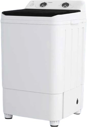Portable Washing Machine 4.5KG, Mini Single Tub Spin Dryer, With Stainless Steel Drain Basket, For Dorm, Flats, Dorm, RV, Camping (White)