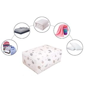 Image of Blanket Storage bag Folding Organizer bag Moisture Proof, Mildew Proof, Dust Proof, Water proof, Washable Storage Bags for Clothes, Jackets, Pillows, Blankets (58x40x22 cm) (8)