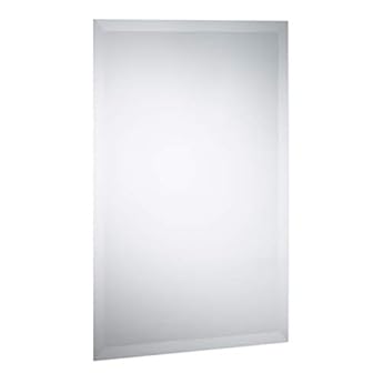 Foto di Relaxdays Specchio da Parete senza Cornice, 40x60 cm, da Appendere in Verticale o Orizzontale, Bagno Corridoio, Chiaro