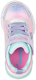 Skechers Girls Flutter Heart Lights-Simply Sneaker, Lavender/Multi, 13 Little Kid | Image 2
