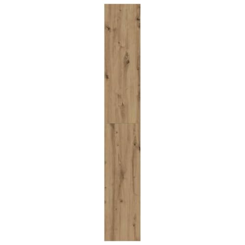 Estantería de roble macizo moderna con 6 compartimentos robustos para organizar el salón 7
