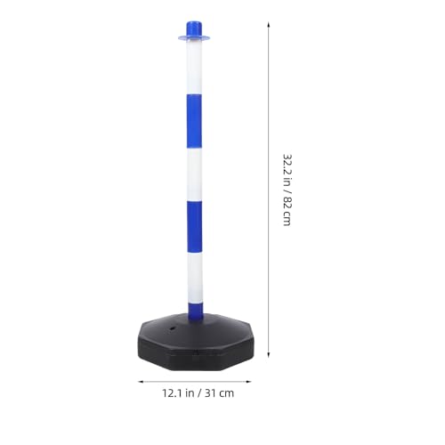 Cône de délimitation mobile à base lestable, colonne d'avertissement résistante - 3