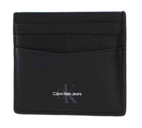 Calvin Klein Monogram Soft Cardcase 6Cc Herren Geldbörse, Schwarz, Einheitsgröße, schwarzes, Tek Beden, Casual