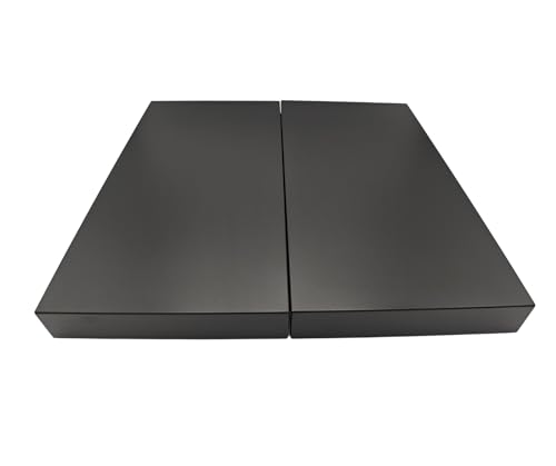 Cubre Vitroceramica Universal en Acero Inoxidable Negro para Gas, Vitrocerámica, Induccion- Juego de 2 piezas Cubre Encimera gas, Protector de Encimera, 57x60x6 cm