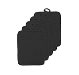 VEIKERY Cotton Pocket Pot Holders Machine Washable Heat Resistant Hot Pads for Kitchen and Baking Sq