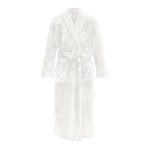 Robes for Men Bathrobe Lightweight Flannel Plush Robe Warm Soft Full Lenght Solid Lounge Robe Pajama With Pockets