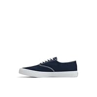 SPERRY Mens Classic CVO Canvas Boat Shoe, Navy/White, US 11