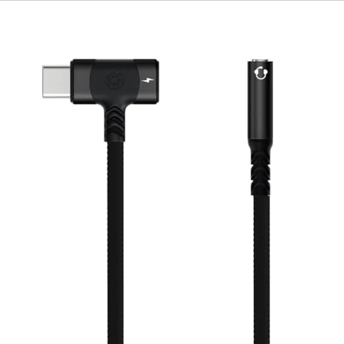 2 in 1 Type C to 3.5mm Female Sound Adapter Cable Heavy Duty for Home Theater Transmission Noise Reduction