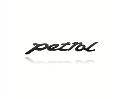 Image of AutoBizarre 3D Raised Petrol Metal Monogram Emblem Badge Sticker for All Cars & Bikes (Black)