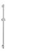 hansgrohe Unica Varia - Brausestange, Duschstange 105 cm mit Duschkopfhalterung verstellbar, Chrom