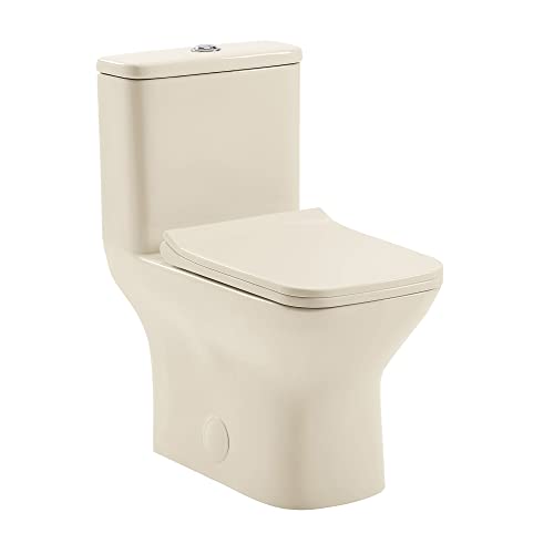 Swiss Madison Well Made Forever Sm-1T256Bq, Carre One Piece Square Toilet Dual Flush 1.1/1.6 Gpf In Bisque #TOP30