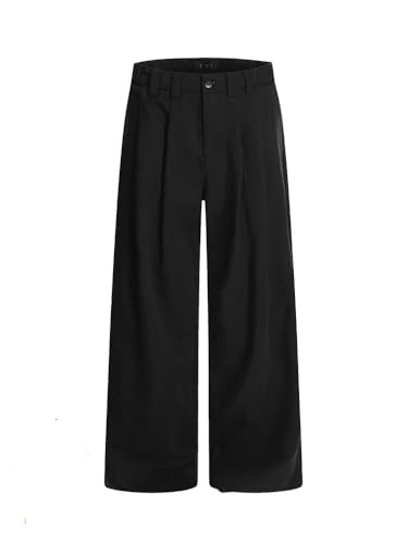 Men's Casual Dress Pants Spring Fall Drop Straight Wide Leg Trousers Pants for Men2