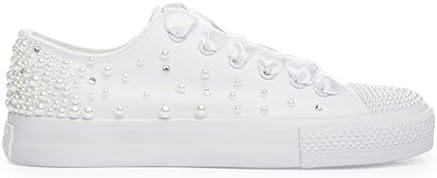 Bridal Trainers with Pearls – Handmade White Wedding Sneakers for...