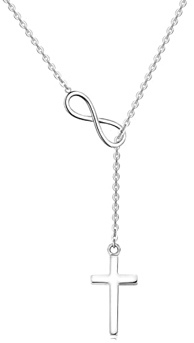 XOYOYZU Tiny Cross Pendant Necklace for Women Simple Cross Necklaces Mothers Day Birthday Gifts for...