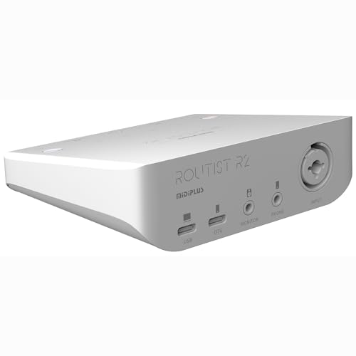 Image of Midiplus Routist R2 USB Audio Interface 1in2out with OTG, XLR /TRS input for microphone or instrument for streaming, podcasting and recording