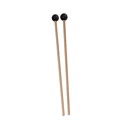 Baquetas pequeñas BESPORTBLE con mango de madera y cabeza de goma para niños, herramientas resistentes para batería pequeña e instrumentos musicales miniatura 1