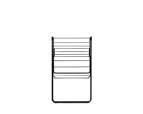 Brabantia 403347 Drain Rack Clothes Drying Stand, 49.2 ft (15 m), Foldable, Room Drying, Matte Black