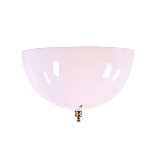 Aspen Creative 28004-15-2, Clip-On Dome Shade For A-Type Bulb Indoor Location Light Fixtures/White Finish, 7 3/4" Diameter X 4" Height, 2 Pack #TOP1
