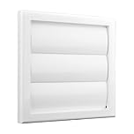 VENTS 100mm White External Gravity Vent Grille – 155x155mm Diameter Outside Wall Cover for Extractor Fans, Bathroom & Tumble Dryer