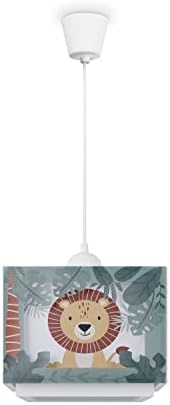 Paco Home Chambre Enfant Plafonnier Suspension Abat-Jour Tissu Ar...