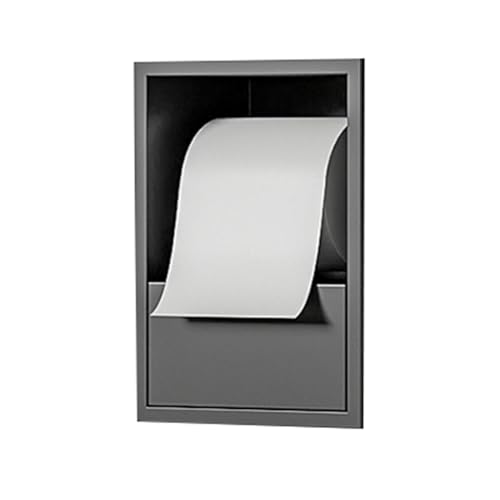 Stainless Steel Shower Niche with Removable Door - Embedded Wet Room Shelf, Lightweight Bathroom Storage Solution (Gray, 17x23x12cm) for Home Improvement, Single Toilet Niche