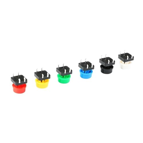 Interrupteur momentané 4 broches avec capuchon 6 couleurs pour prototypage PCB