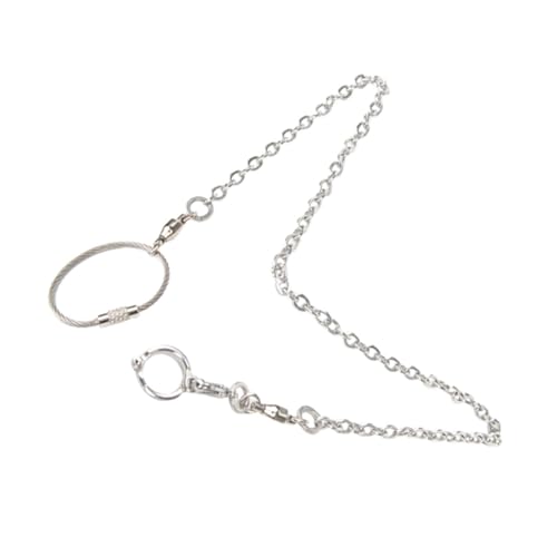 Abaodam Parrot Foot Ring Stainless Steel Ankle Chain for Outdoor Training Injury Prevention Bird Harness for Cockatiels and Lovebirds Easy to Wear Open Design Bird Foot