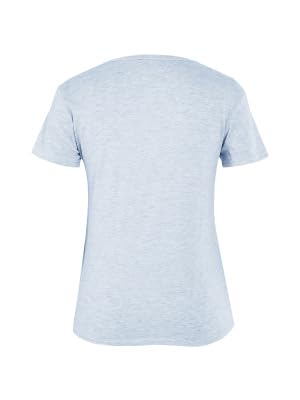 T-shirt d'été pour femme blanc idéal pour les vacances en taille L