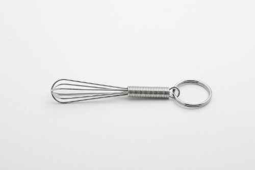 Weis Keyring Cocktail Whisk 8 cm, Steel, Silver, 8 x 2 x 2 cm