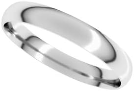 Jewels By Lux 18K Yellow Or White Or Rose Gold Ultra-Lightweight Comfort-Fit Half Round Band