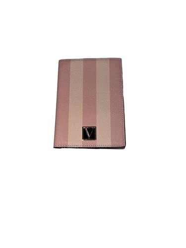 Victorias Secret Passport Holder Wallet Pink Stripe Faux Leather New