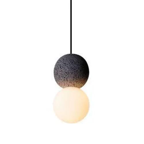 Luminaire rond créatif en verre marbré et culot G9 pour chambre raffinée