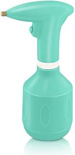 LONGRUN Battery Powered Sprayer, Electric Automatic Garden Sprayer Bottle, 1L Rechargeable Pump Spray Bottle with Adjustable Nozzle, Fine Mist Plant Sprayer Pump for Gardening Household Cleaning, Blue