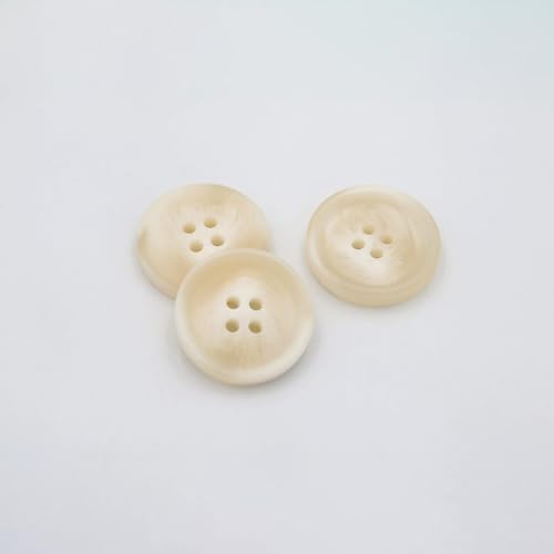 20/Set Resin Button Clothes Sewing Snaps Blazer Shirts 4 Holes Buttons (15mm, White)