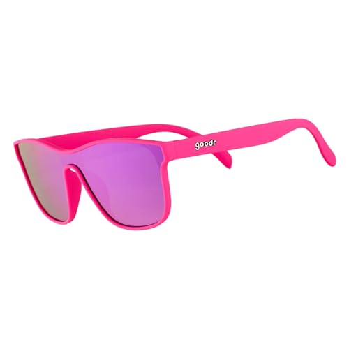 goodr See You at the Party, Richter! Polarized Sunglasses, Medium Sized Pink (VRG)