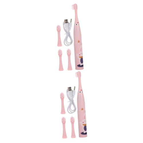 Brosse à dents électrique pour enfants Healvian, lot de 2 brosses automatiques portables