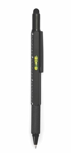 Gentlemen's Hardware 6-in-1 Multi-Tool Ball Point Pen Tooling Pen, 14.98cm Long, Black