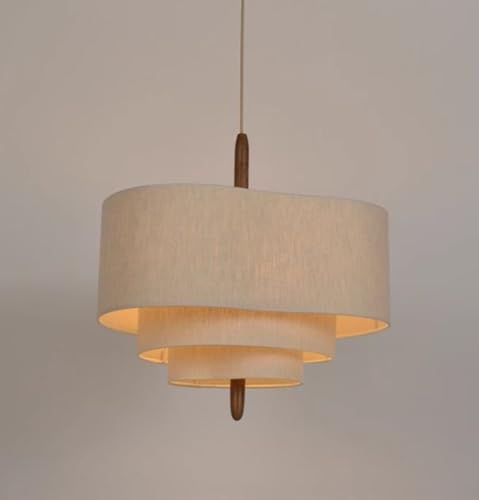 Lampe suspendue nordique tissu anti-éblouissement grand lustre salon 45cm