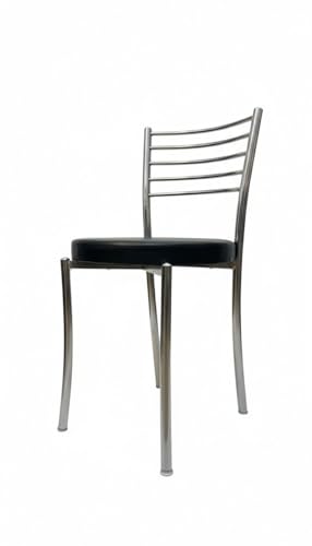 Image of RISHVIA Office Visitor Student Study Chair Home Resturant Dining Multipurpose with a Steel Chrome