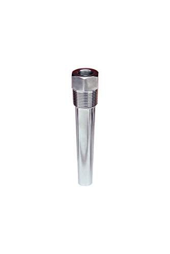 Tel-Tru 260TWH06434 Threaded Thermowell Model 260Twh, 316Ss, 4.5" Insertion, 6.25" Overall Length, 3/4" Npt Process Connection, 0.260" Bore, Tapered Shank, HeavyDuty