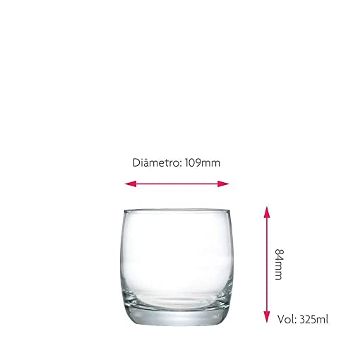 Jogo Copos Whisky New York On The Rocks Vidro 325ml 2 Pcs