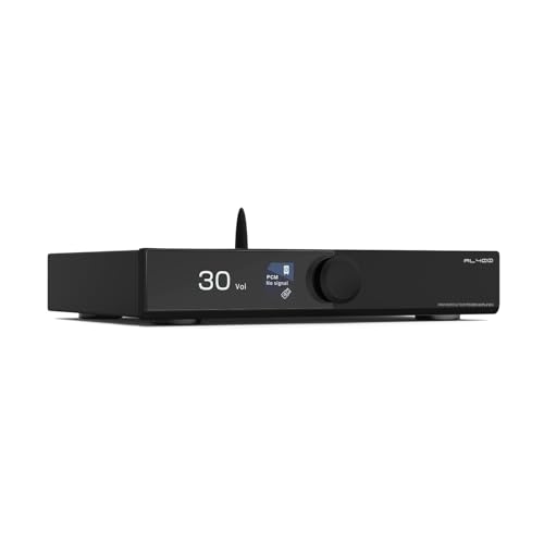 S.M.S.L AL400 Bluetooth アンプ TPA3255 & DAC CS43131 搭載 パワーアンプ HI-FI クラスDオーディオ デジタルアンプ ステレオ 2.1ch・2.0ch HDMI(eARC)・PHONO・USB・光・同軸・RCA入力対応 アンプ サブウーファー対応 超低音信号出力 DSD256 PCM768kHz 32Bit(ブラック)