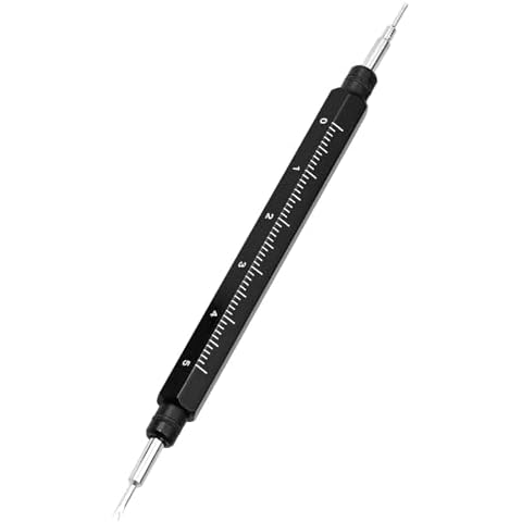 WOCCI Premium Repair Tool Kit for Remove Install Watch Bands Spring Bars Pins - Stainless Steel Tool with Caps, Replacement Fork and Cleaning Cloth Cover