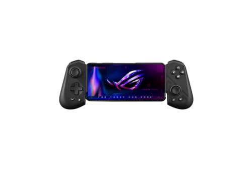 ASUS ROG Tessen Mobile Controller, unique foldable design, programmable aluminum rear paddles, ROG Button, mechanical switches, console-grade joysticks, 18-watt passthrough charging, and RGB lighting