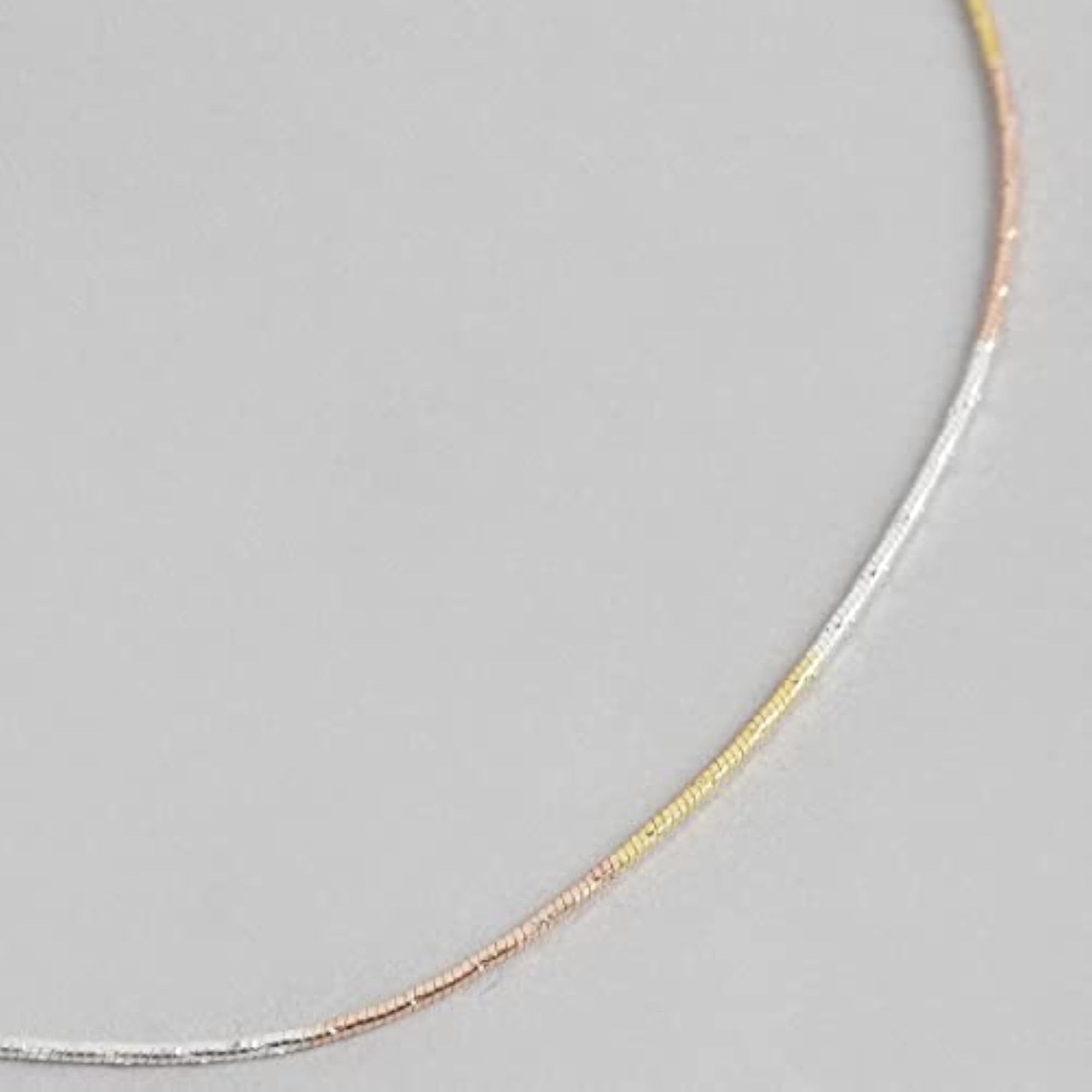 925 Silver Modest Chain Anklet Triple Tone Plating Hypoallergenic