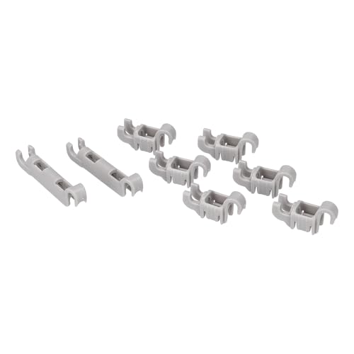 LUTH Premium Profi Parts Lager für Klappstachelreihe Befestigungsset Klammern kompatibel mit Bosch Siemens 611472 00611472 für Geschirrspülmaschine Unterkorb