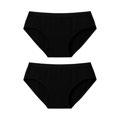 Image of Women's Soft Cotton Mid-Rise Bikini Briefs | Pack of 2 | Seamless Feel | Stretchable & Breathable Everyday Underwear | Comfortable Fit