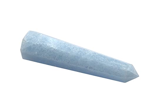 Image of Certified Blue Calcite Crystal Tower Obelisk Point for Chakra, Healing and Balancing - AAA Grade Original Certified Gemstone Agate for Reiki Meditation Yoga Spiritual (3-4 Inches)