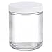 Certified Clean 8oz Clear Glass Sample Jar, Short, case/24